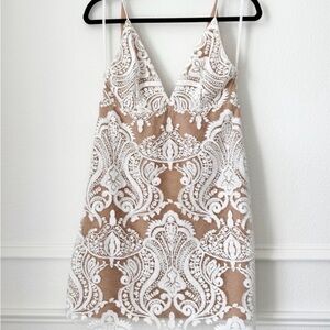 NWT Free People Night Shimmers Sequin Mini
Dress in White sz 2